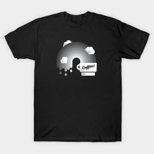 Black Coffee Rainbow with Cream Clouds! T-Shirt